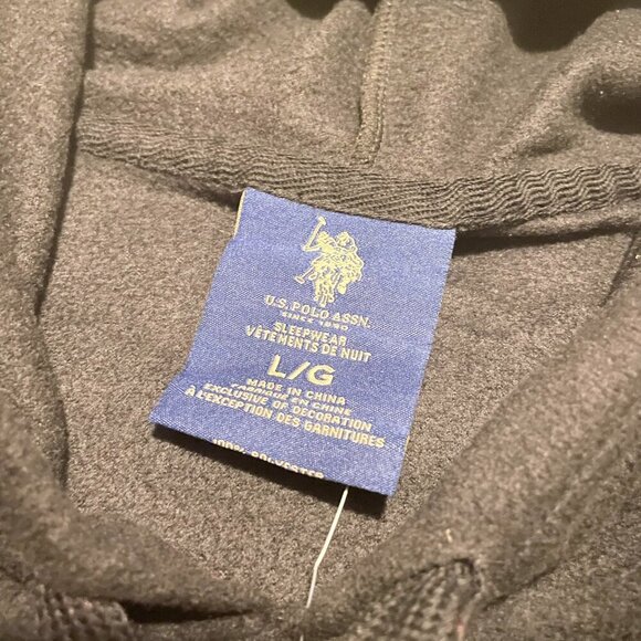 US Polo Assn Sleepwear Fleece Shirt Long Sleeve Mens Large Pullover - Picture 4 of 16